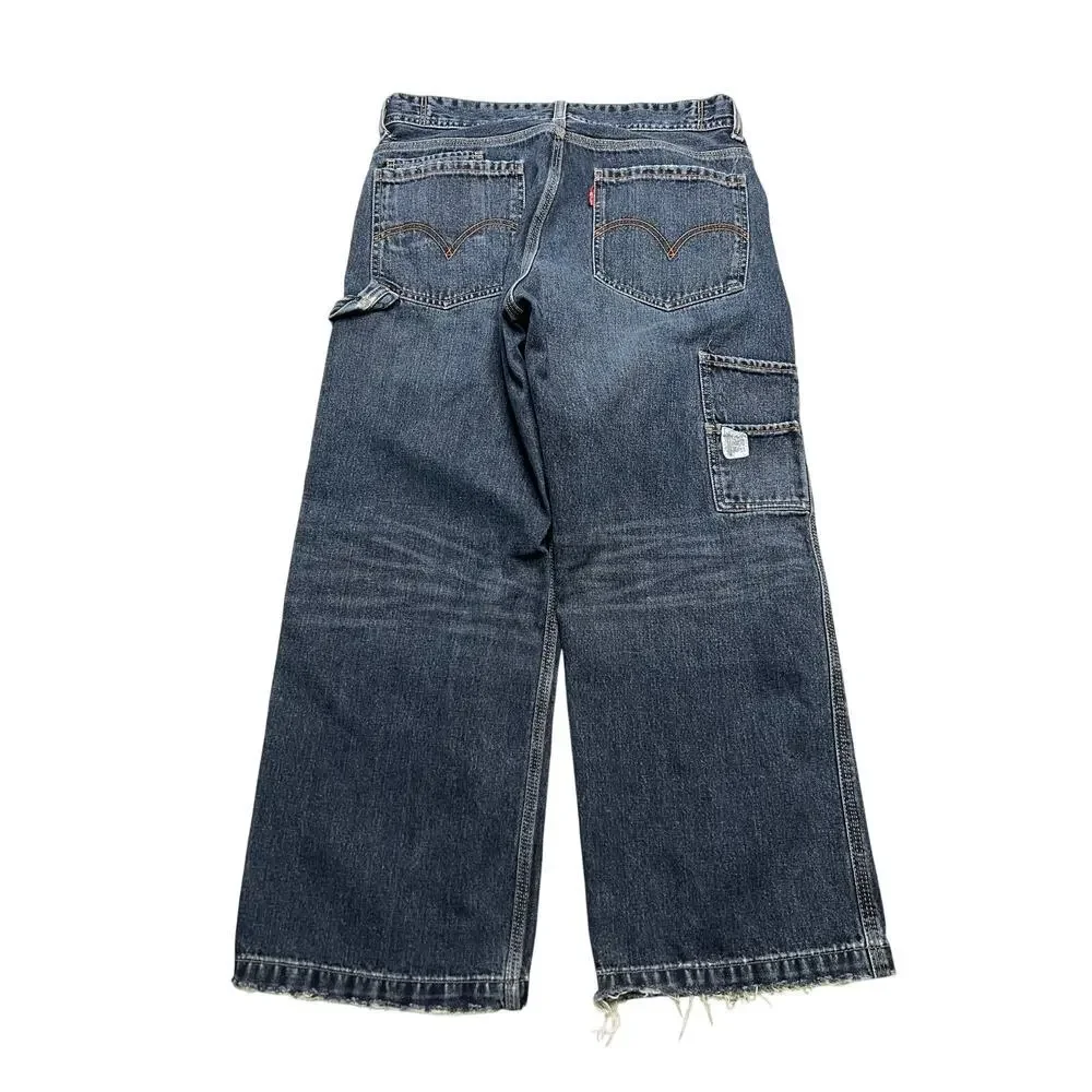 Vintage Levi's‎ Carpenter Jeans W32 Vintage Y2K Cropped Wide Leg Workwear Denim